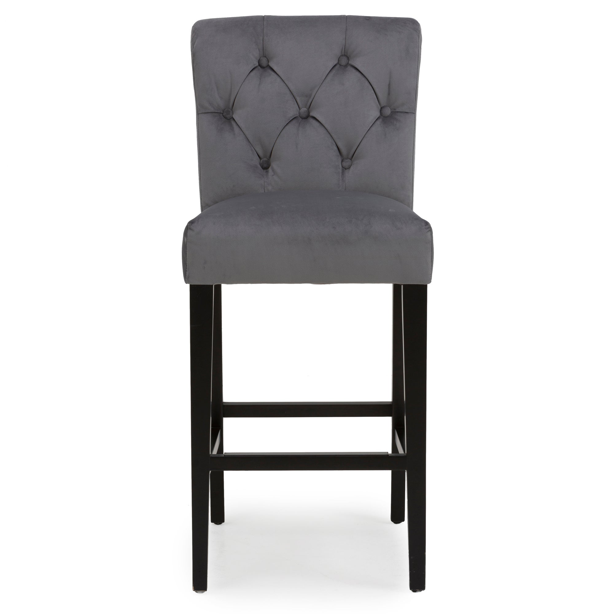 Newbury Bar Stool Grey Velvet Grey