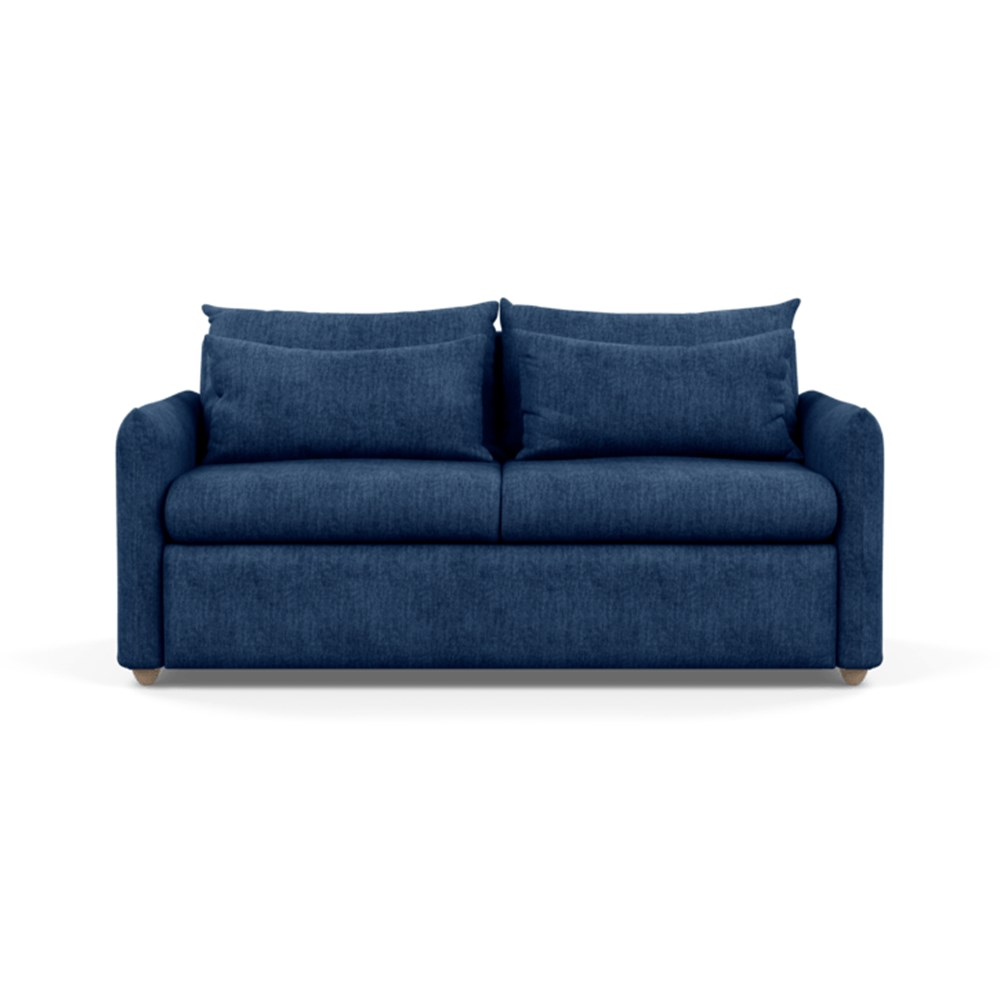 Heal's Pillow Sofa Bed Broad Weave Lagoon Natural Feet