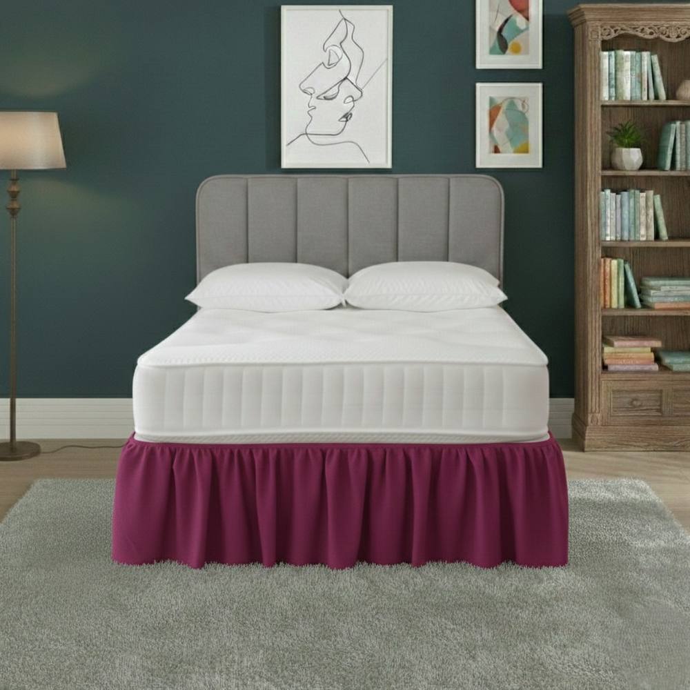 Snug City Base Valance Polycotton Sheet for Divan Beds Easy Care Bed Base Cover in Fuchsia