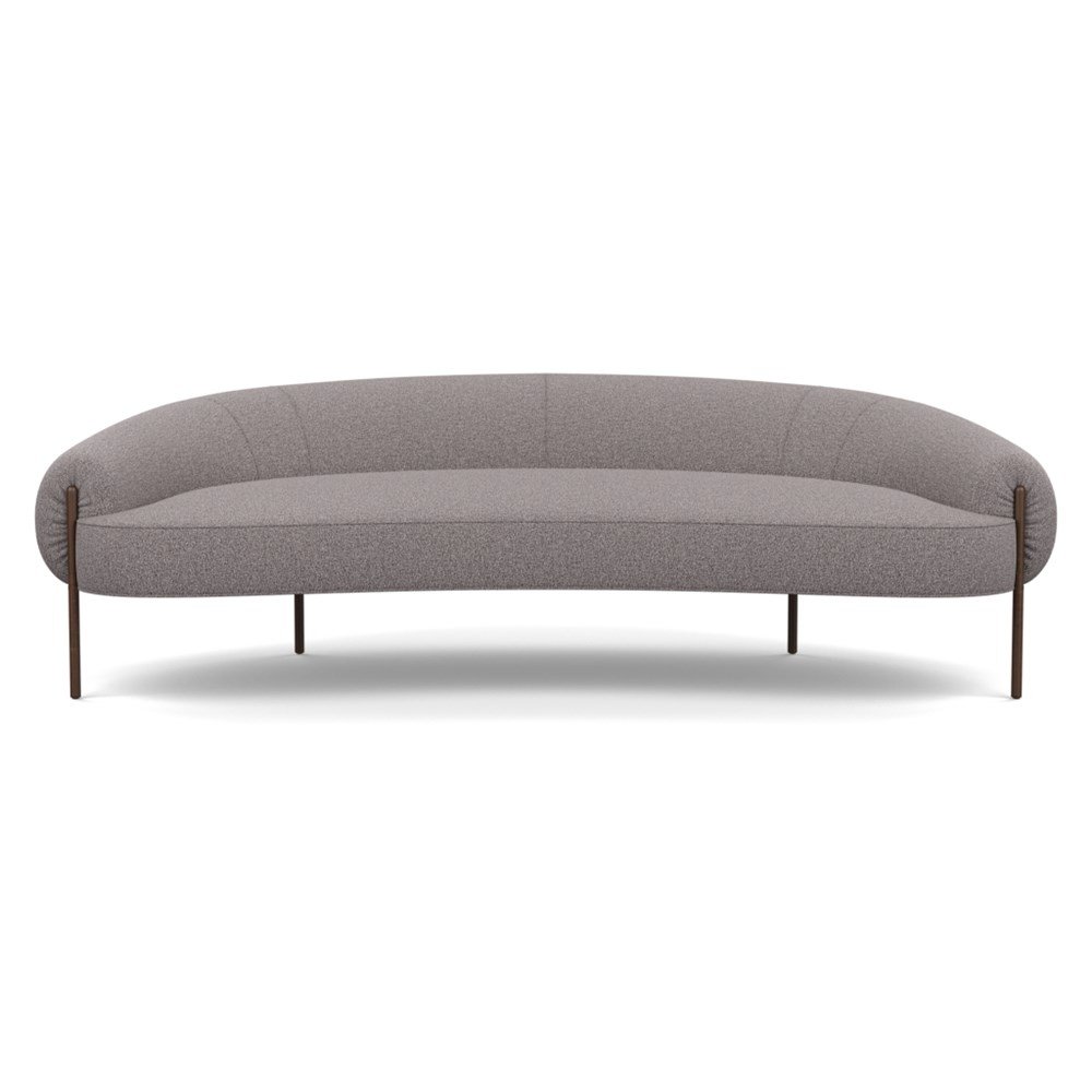 Heal's Isola 3 Seater Sofa Loop Boucle Granite Bronze Feet