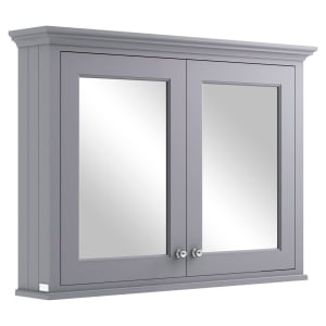 Bayswater Plummett Grey Bathroom Mirror Cabinet - 1050mm