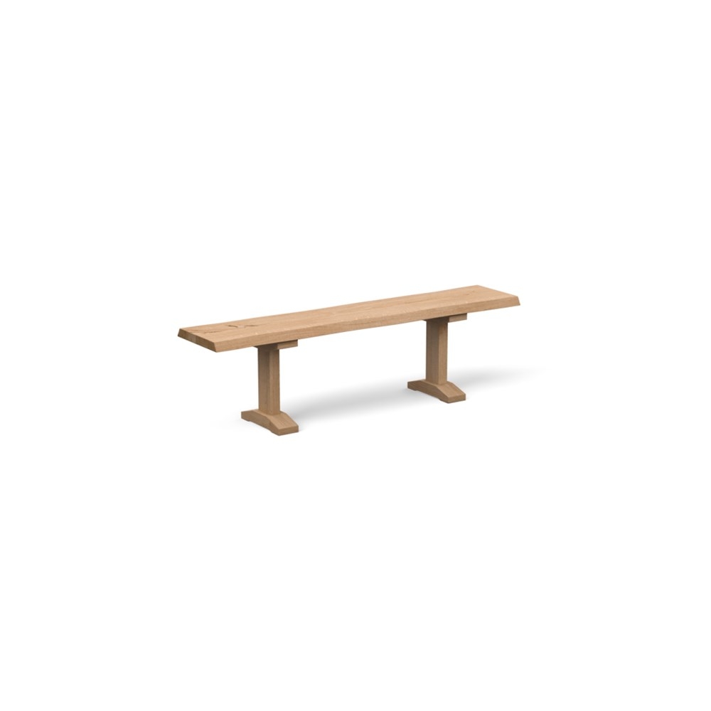 Heal's Lisbon Bench 200x35cm Blonde Oiled Oak Natural Edge Not Filled