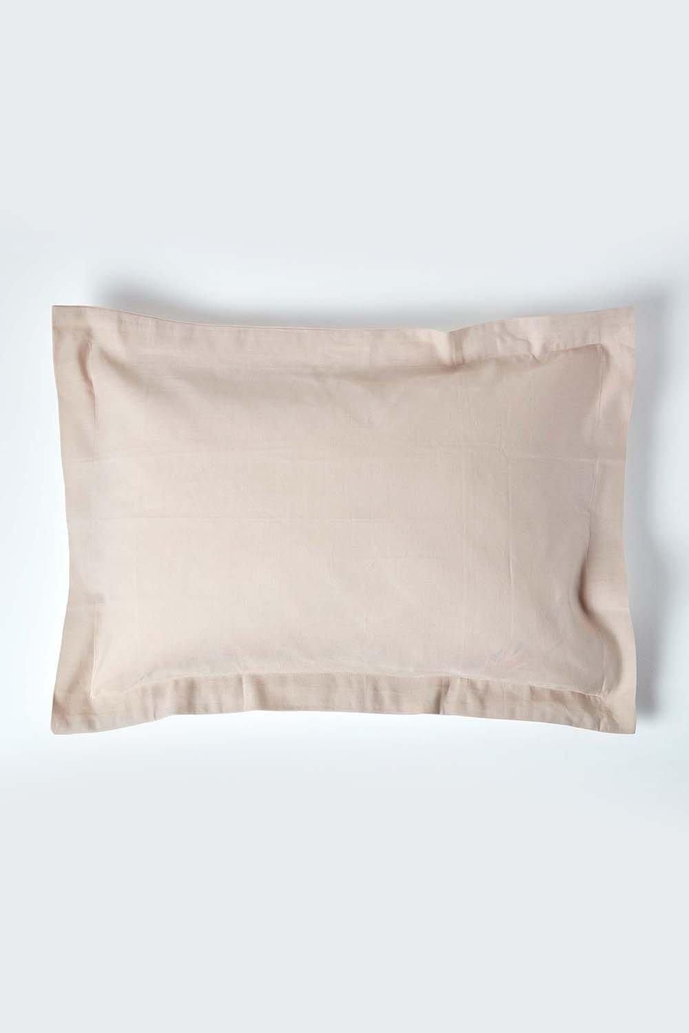 Homescapes Linen Oxford Pillowcase, King in Natural