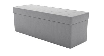 Buttons Storage Bench in Cobble Brushed Linen Cotton - sofa.com