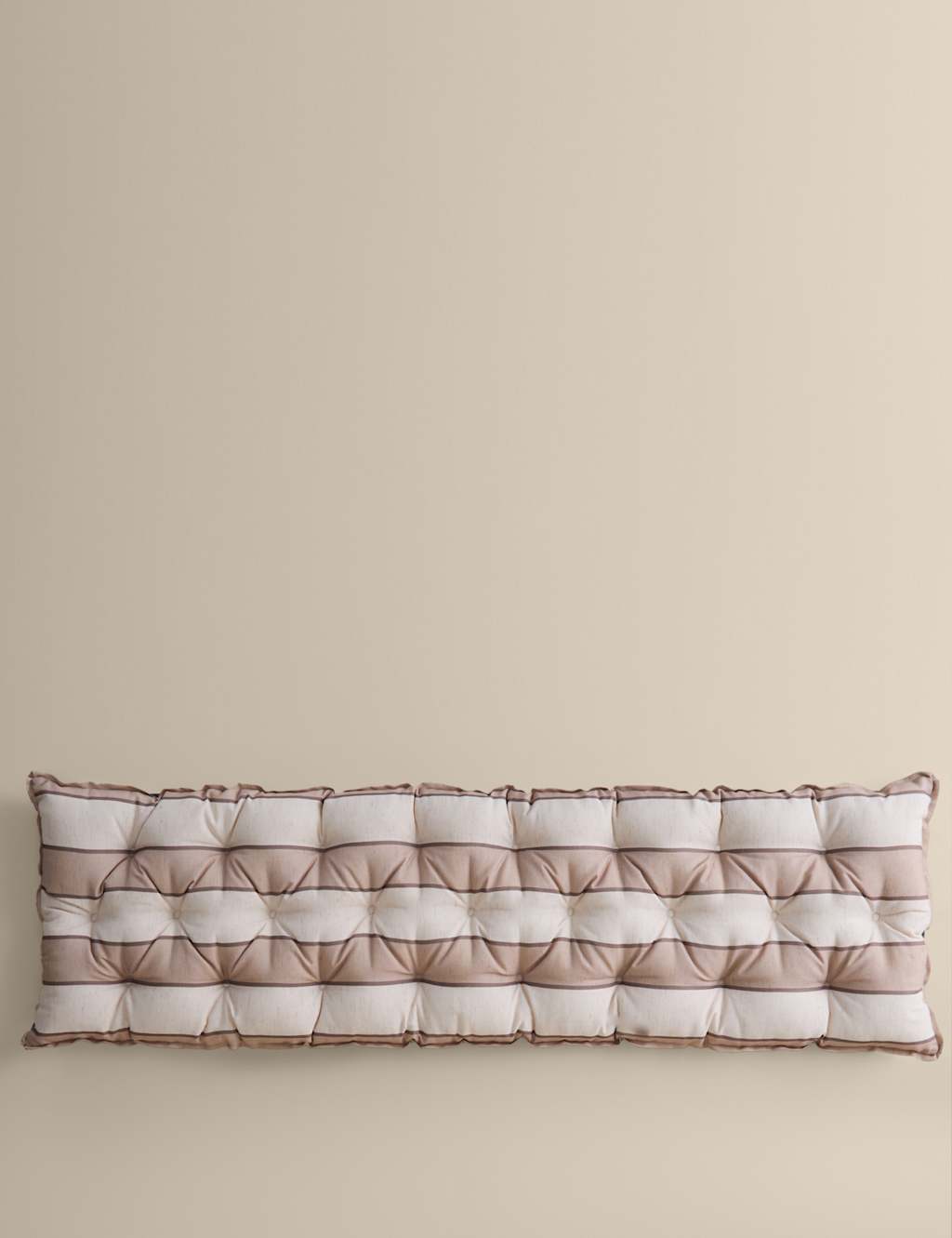M&S Striped Outdoor Bench Pad Natural Mix