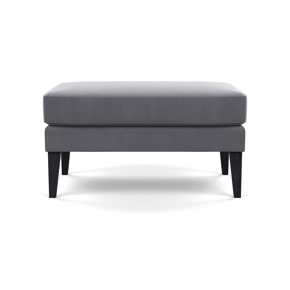 Heal's Richmond Ottoman Smart Velvet Dolphin Black