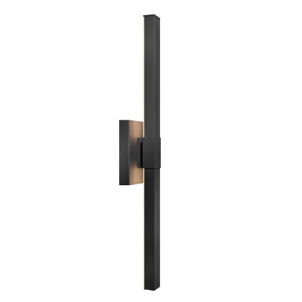 Netlighting Kichler Nocar Large LED Outdoor Modern Wall Lamp Black 3000K IP44