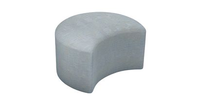 Luna Half Moon Footstool in Buttermere Baylee Viscose Linen - sofa.com