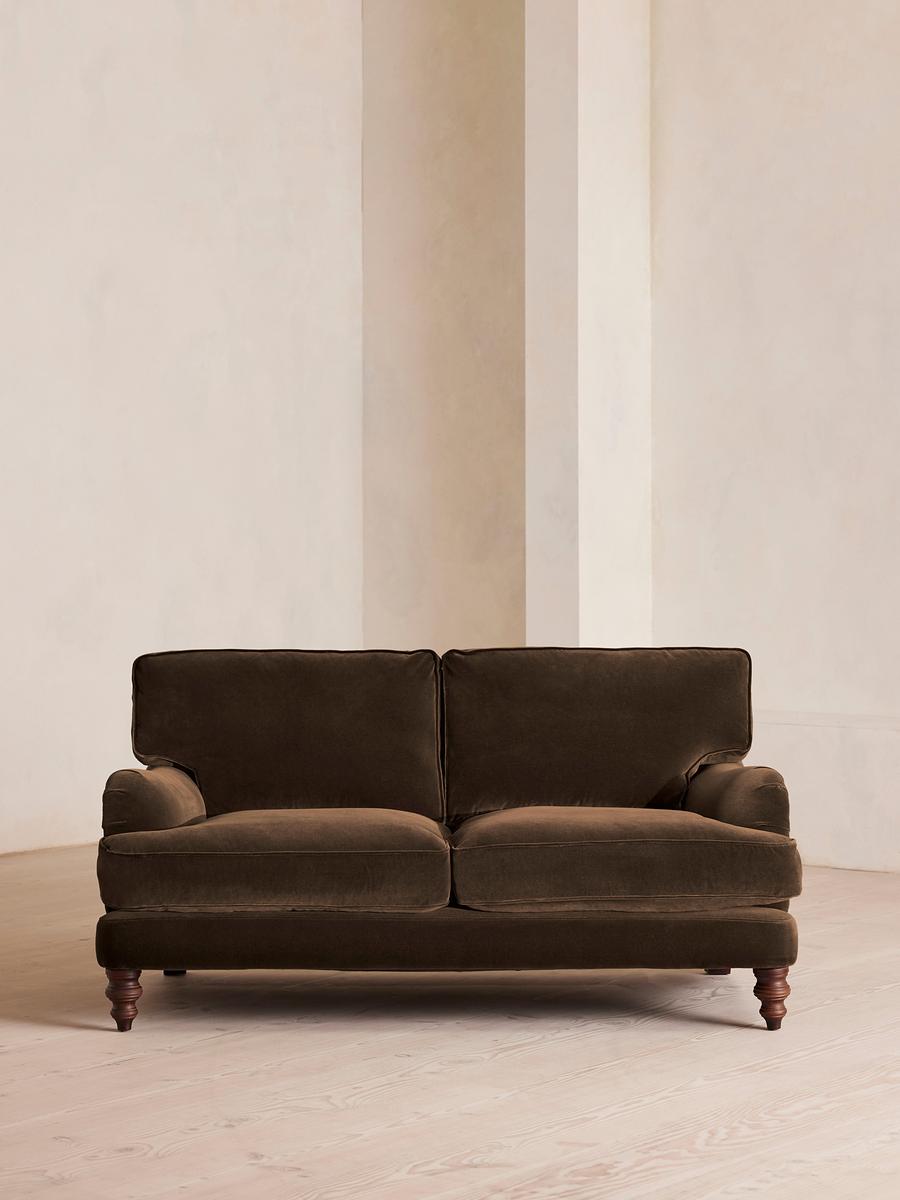Arundel Two Seater, Sofa, Velvet, Chocolate