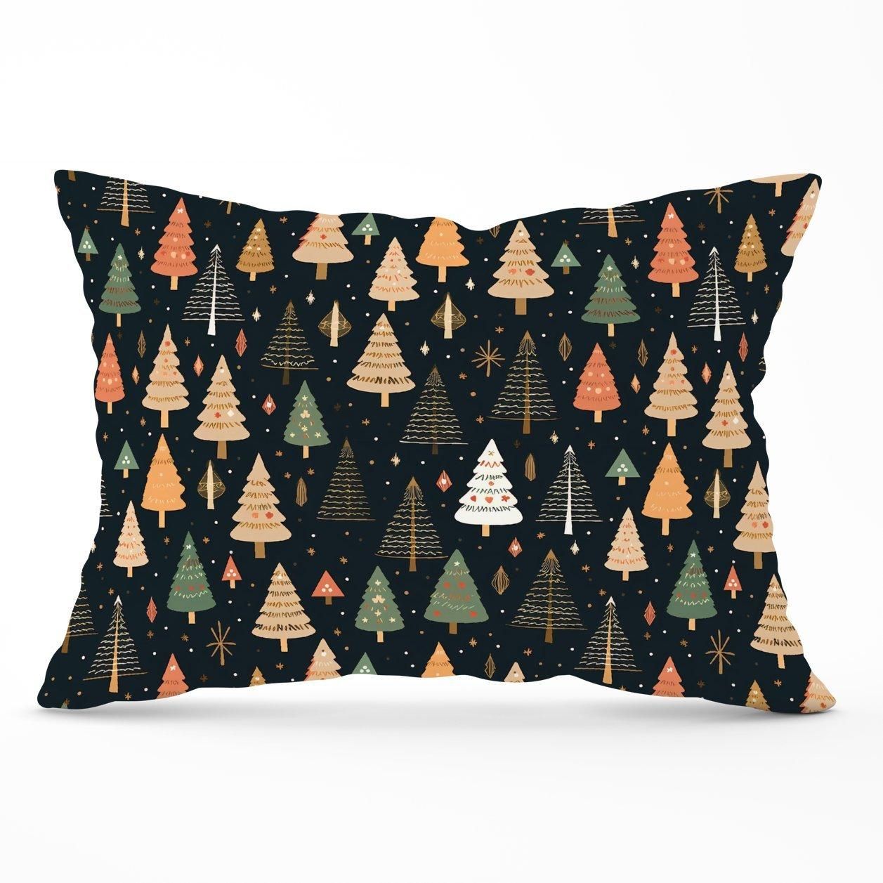 Warren Reed - Designer Boho Inspired Christmas Trees Cushions in Green