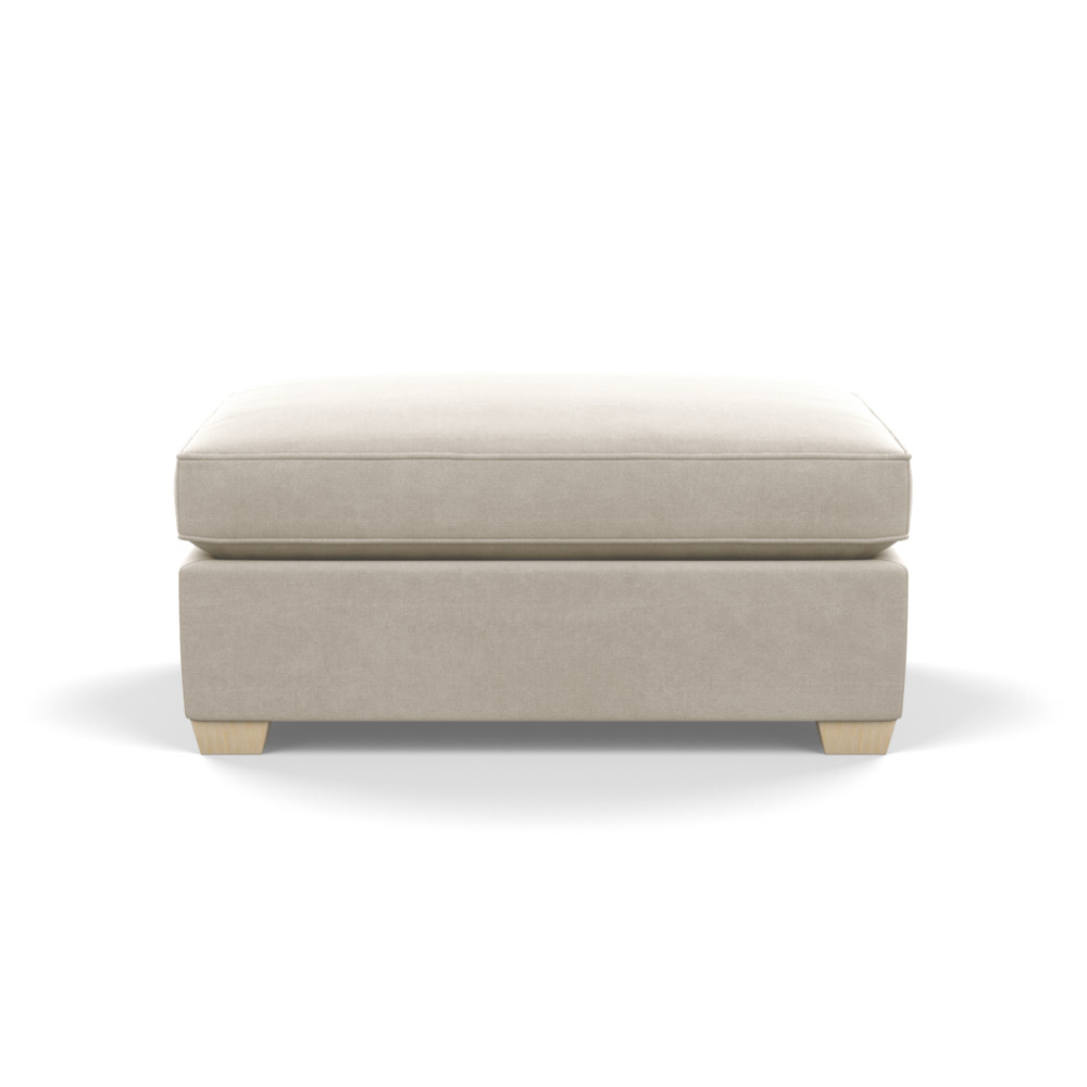 Heal's Torino Footstool Linen Hessian Natural Ash Feet