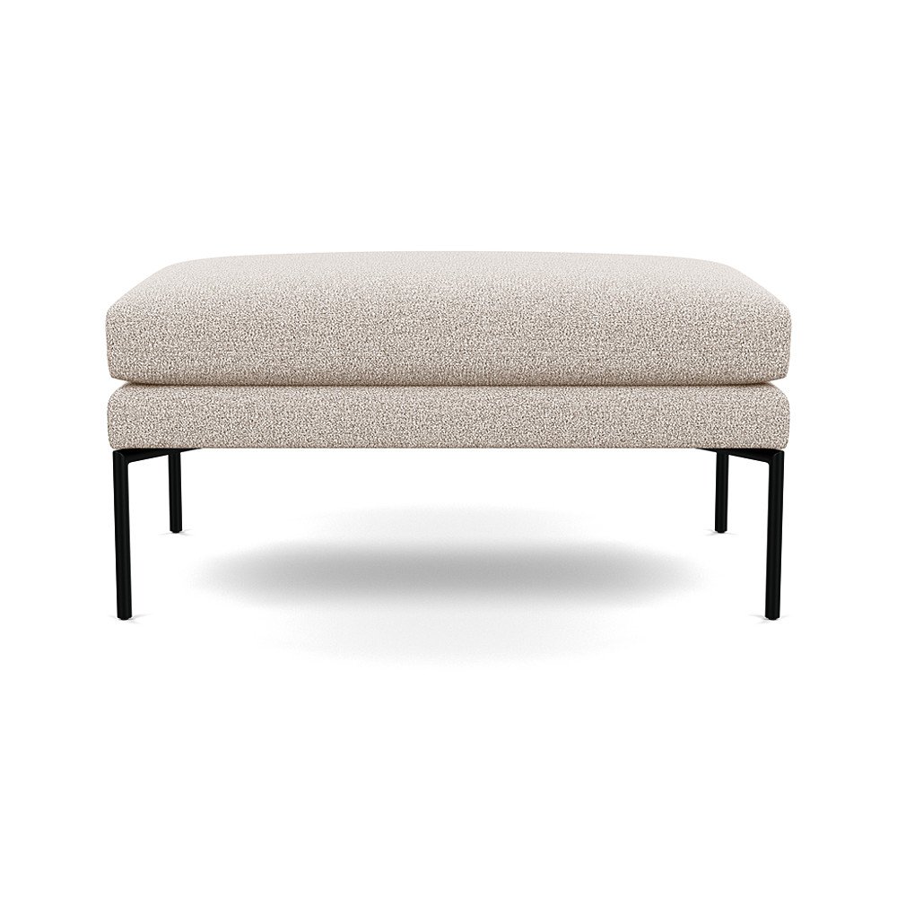 Heal's Matera Large Ottoman Loop Boucle Taupe Black Feet