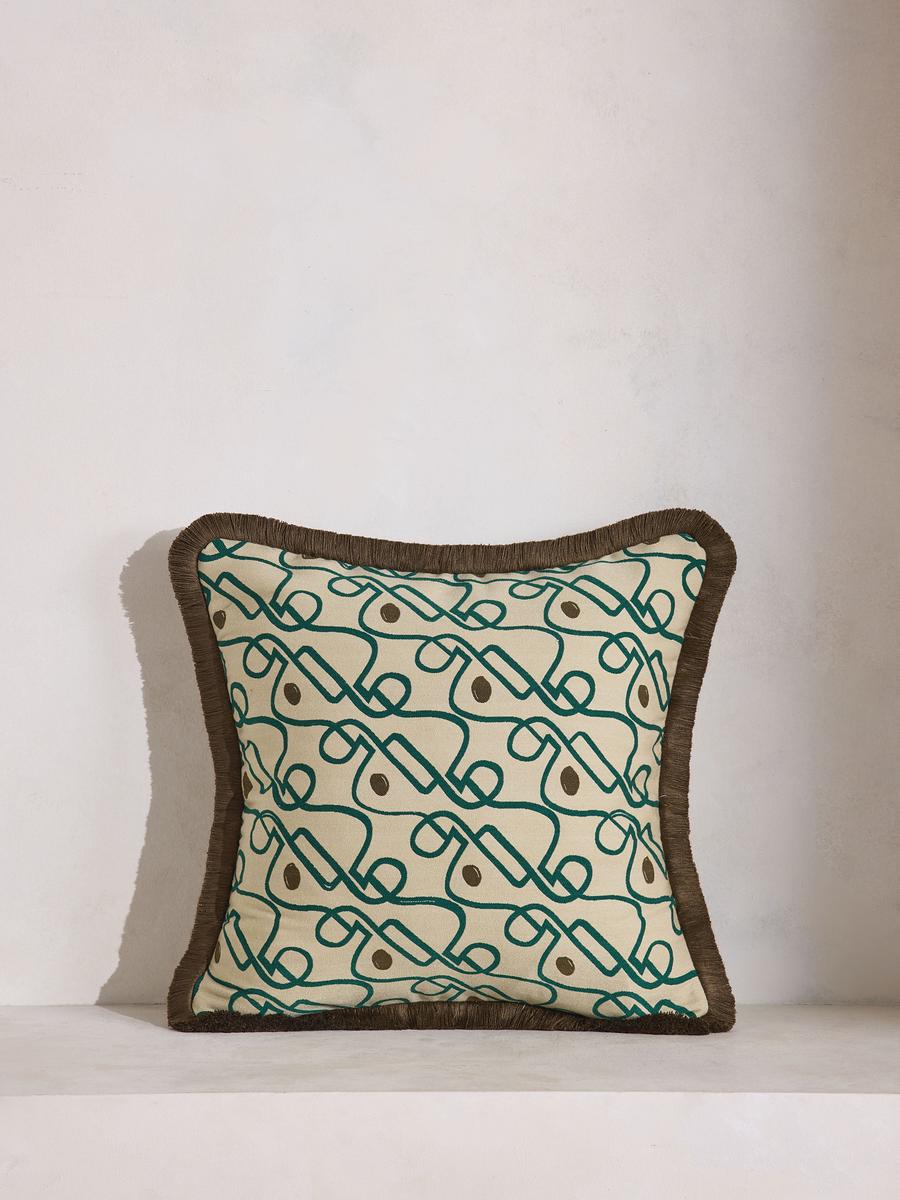 Tilney Square Cushion, Green