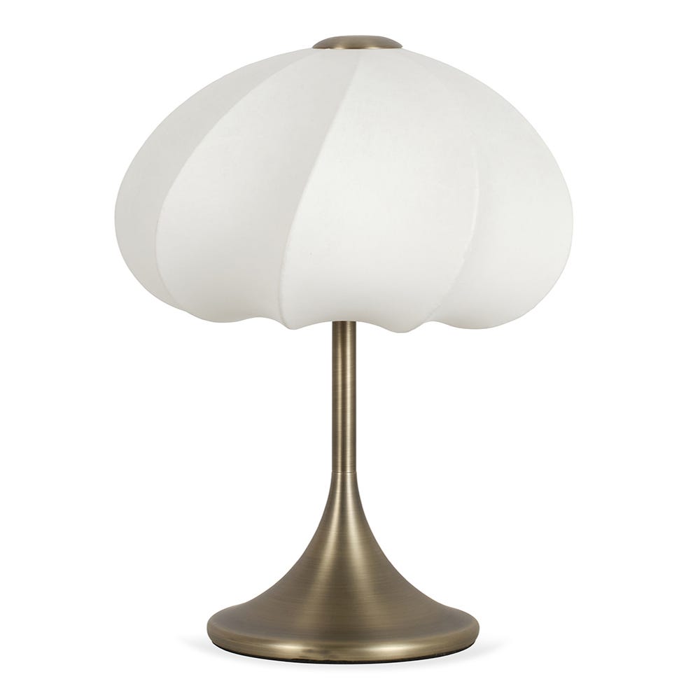 Heal's Malmo Touch Table Lamp White/Brass 2