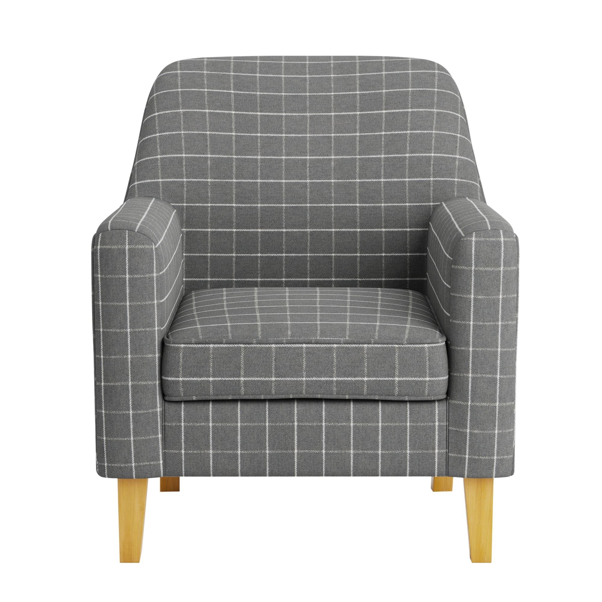 Cooper Window Pane Check Armchair Grey