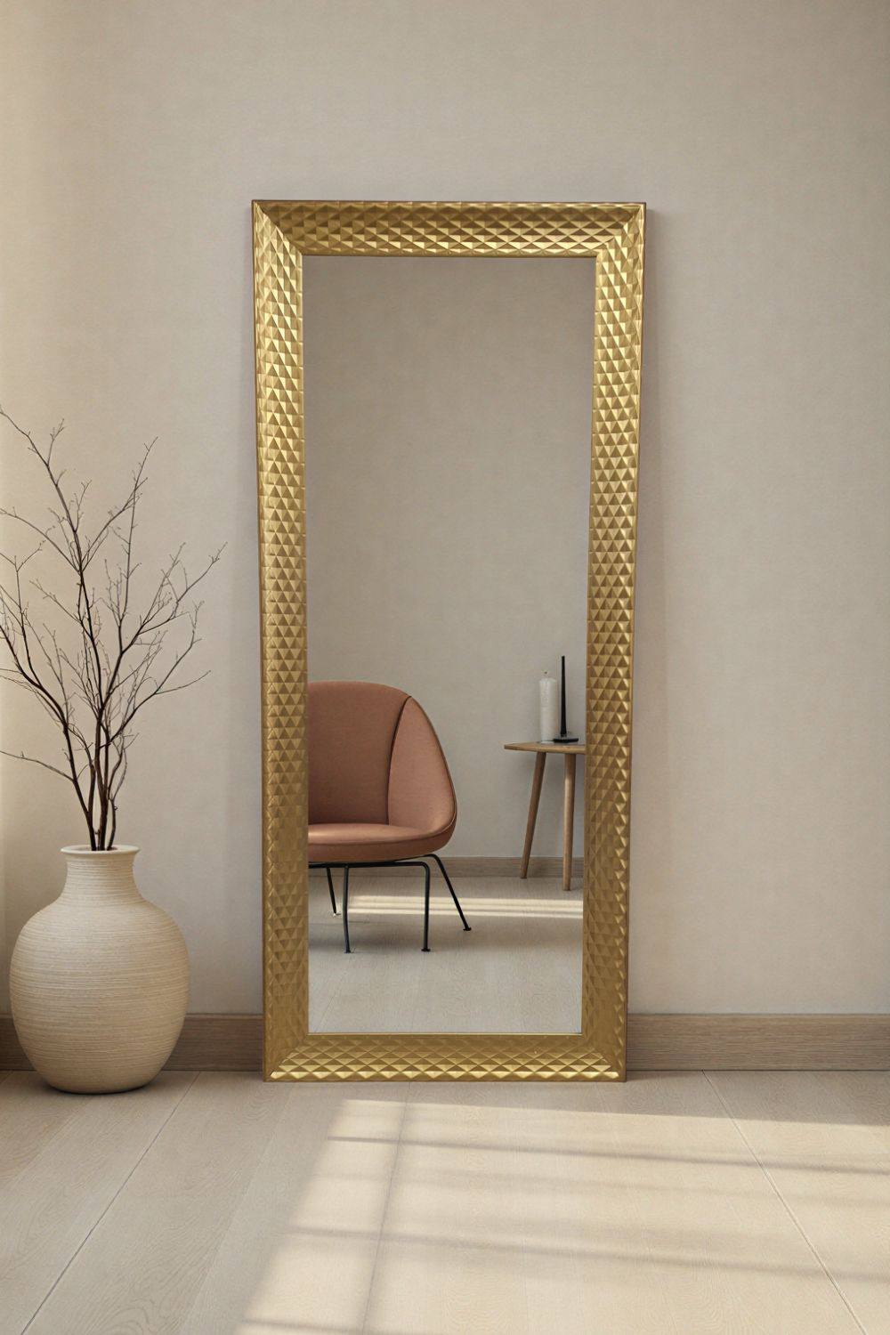 Yearn Mirrors Diamont Full Length Framed Gold Bevelled Mirror