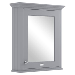 Bayswater Plummett Grey Bathroom Mirror Cabinet - 600mm