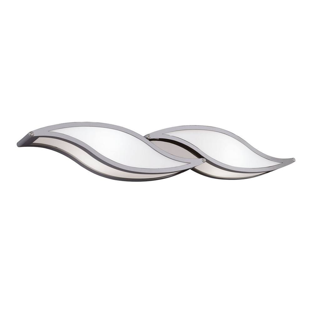 Netlighting Sintesys Wall Lamp GU10 2 Light Small Polished Chrome in Grey