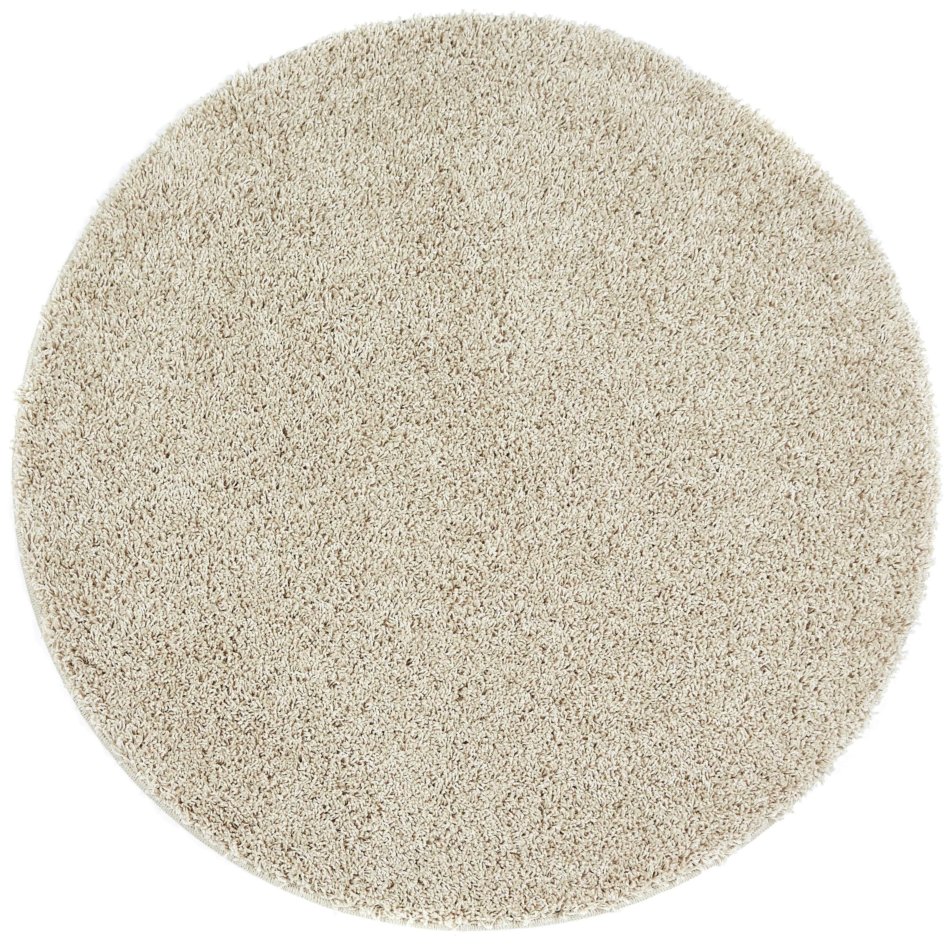 Buddy Plain Circle Cut Pile Rug - 100x100cm - Stone