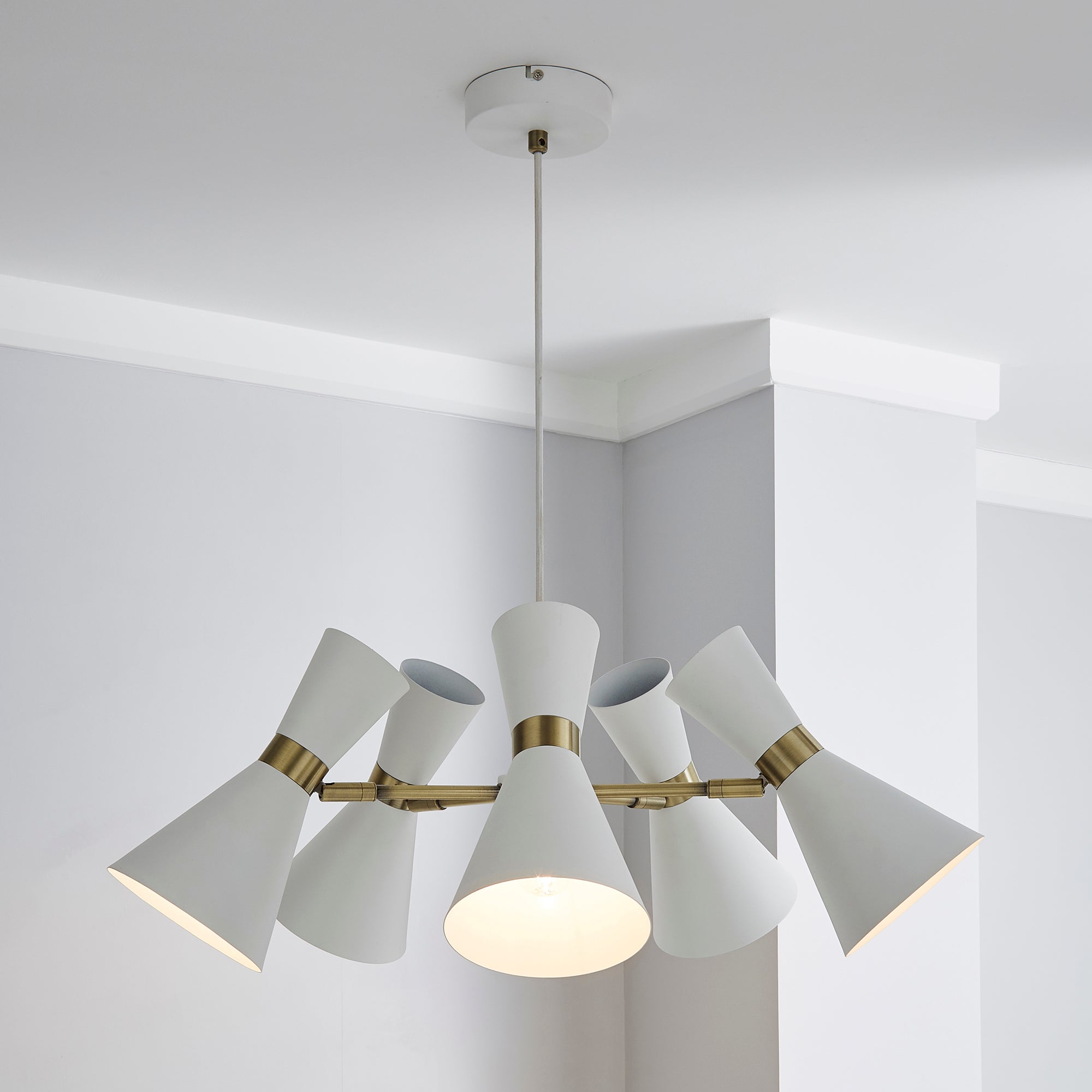 Archie White 5 Light Ceiling Fitting White