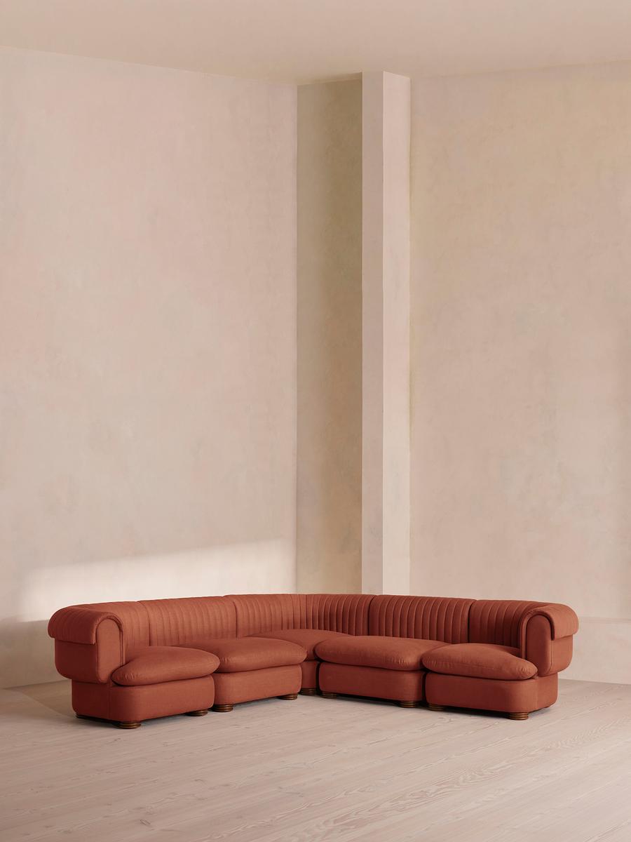 Rava Modular Sofa, Corner Sofa, Linen, Sienna