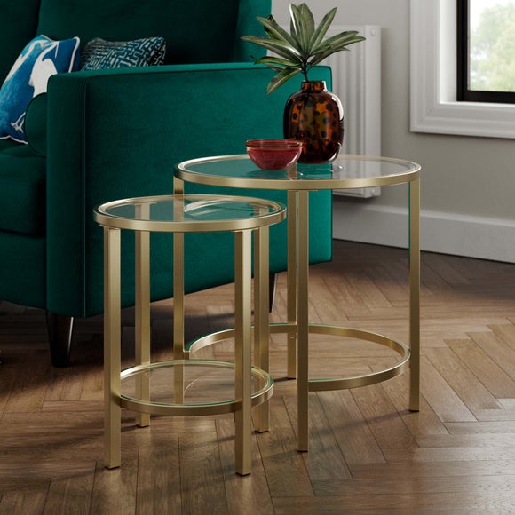 Sofia Glass Nest of Tables