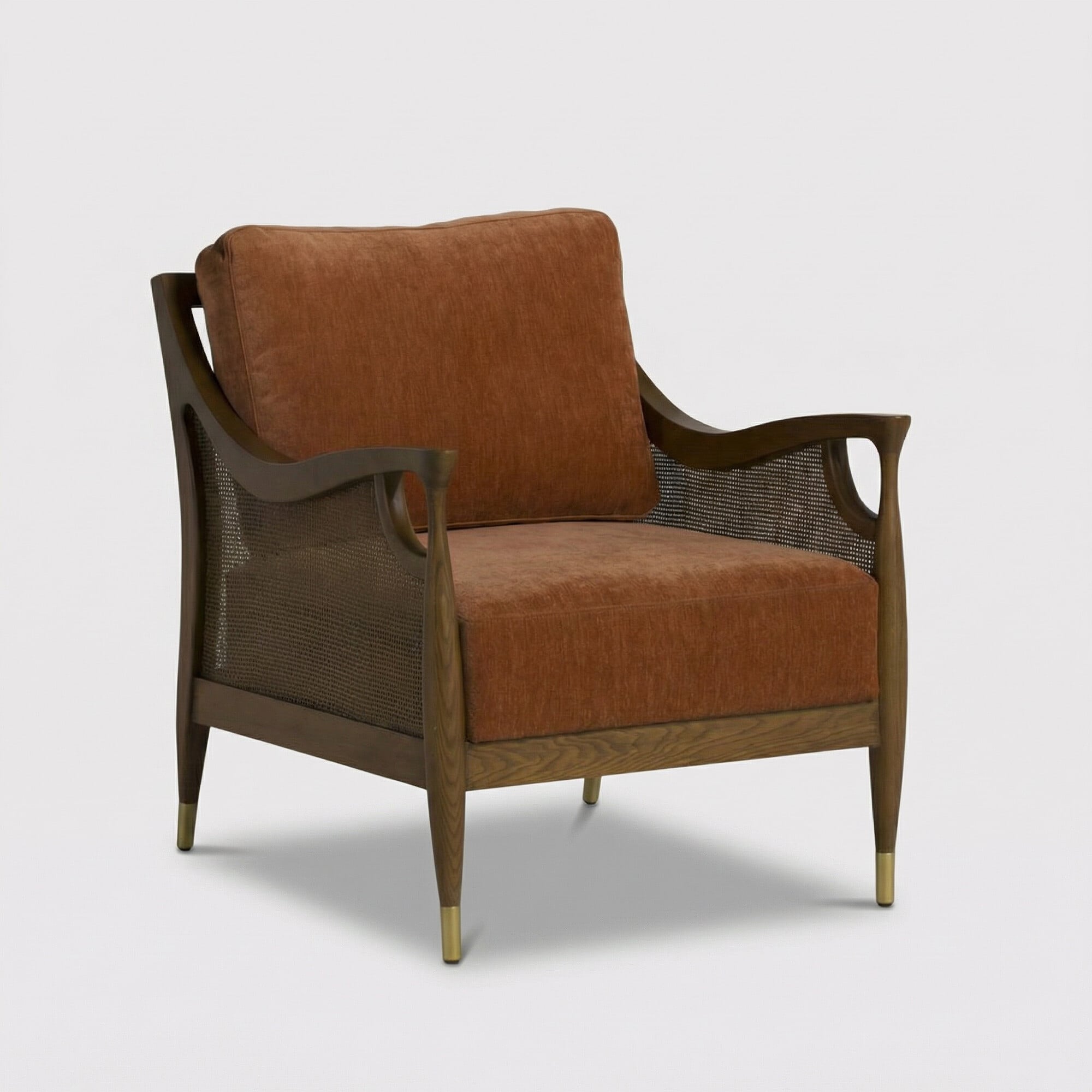 Ambrosio Accent Armchair, Orange Fabric | Barker & Stonehouse