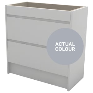 Duarti By Calypso Beaufort 800mm Slimline 2 Drawer Floor Standing Vanity Unit - Shadow Grey