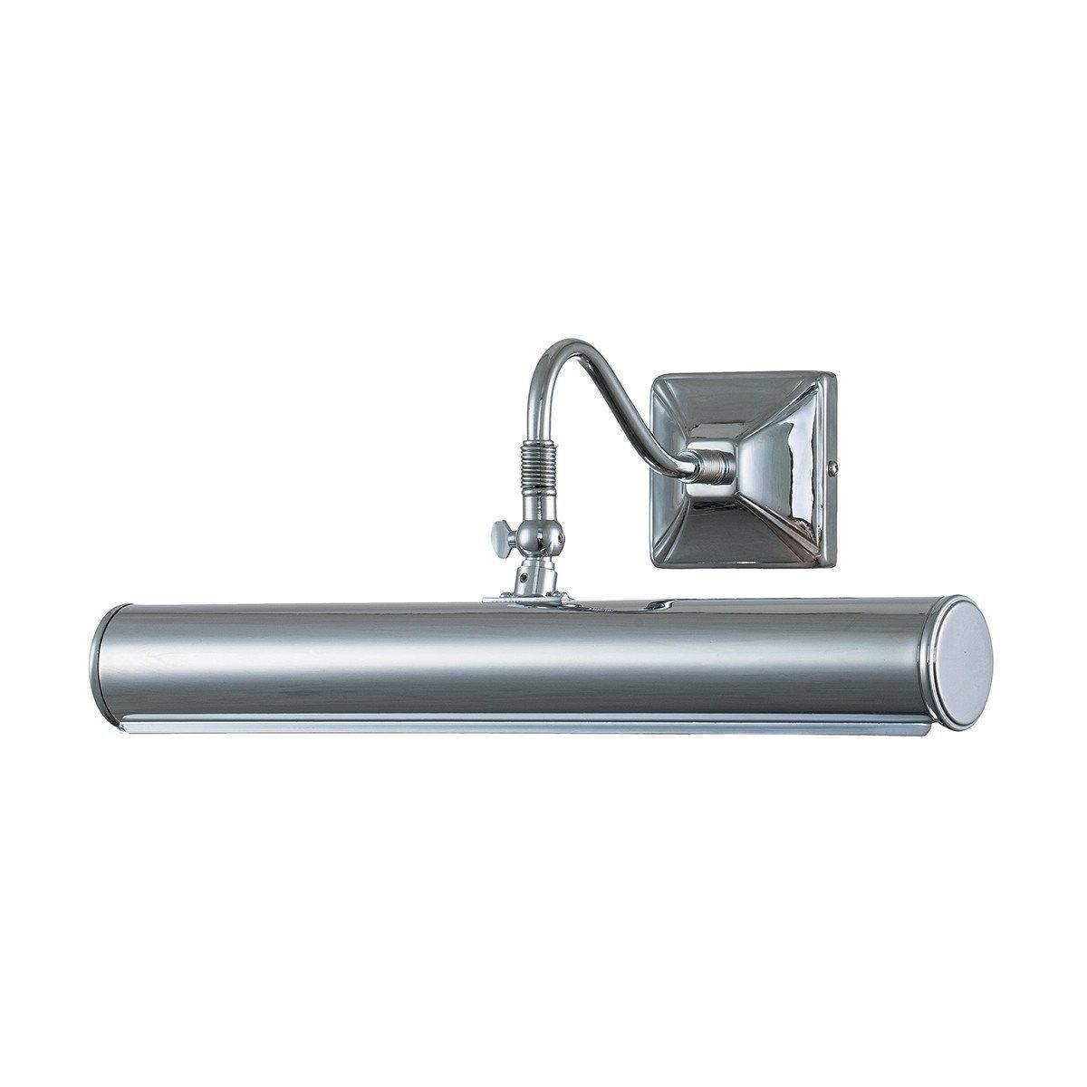 Netlighting Picture Light 2 Light Large Picture Wall Light Polished Chrome E14 in Grey