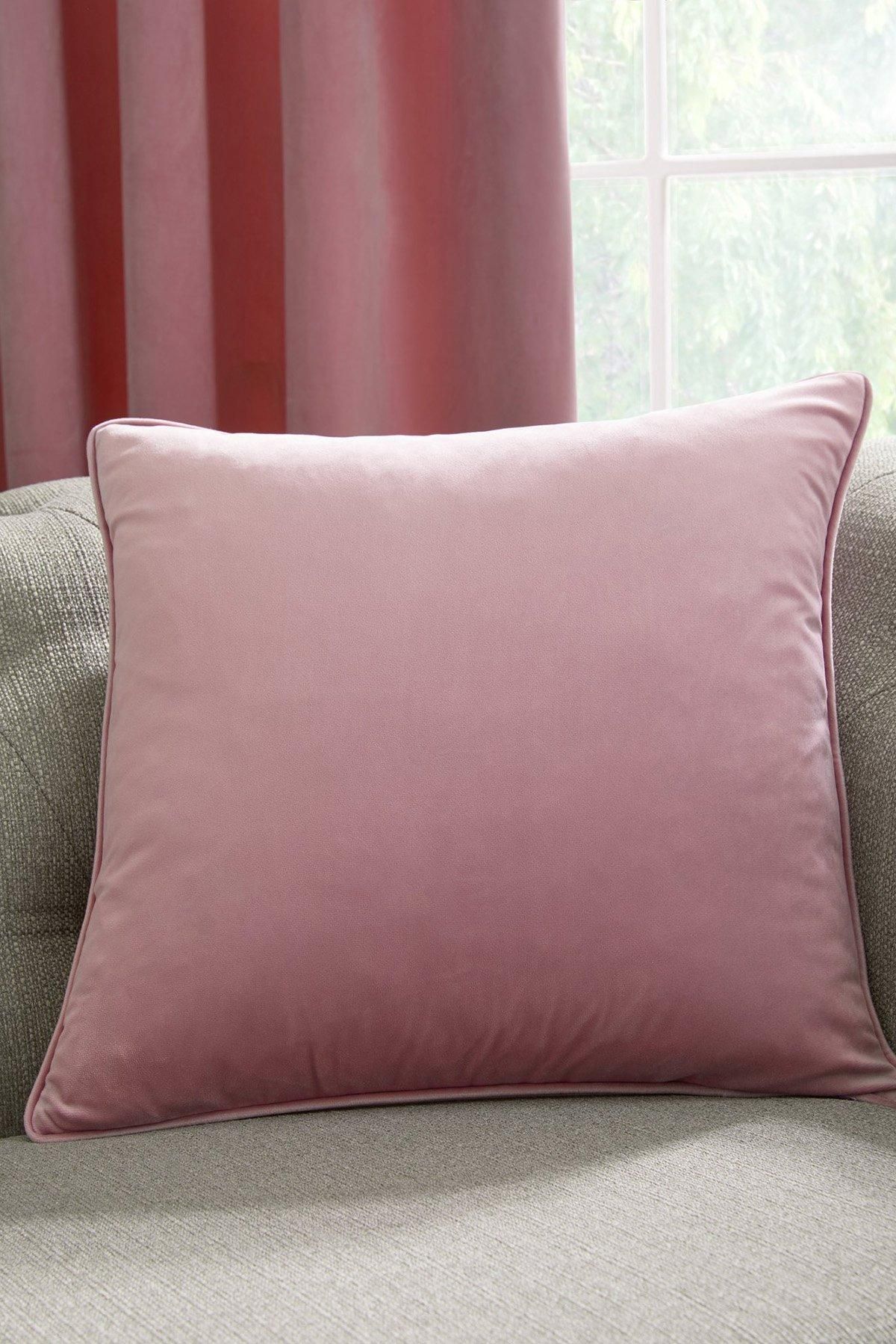 Laurence Llewelyn-Bowen 'Montrose' Luxury Filled Plain Velvet Cushion in Rose