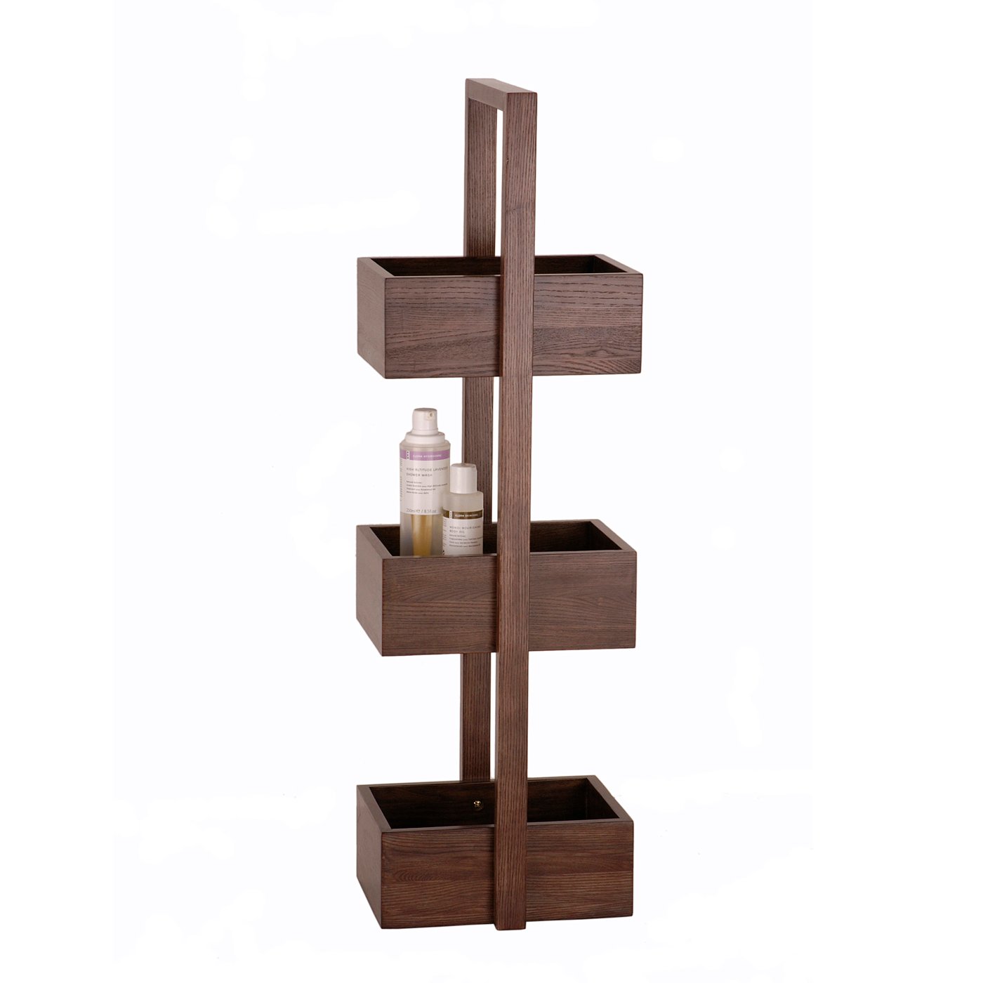 Wireworks Bathroom Storage Stand Dark Oak 3 tier