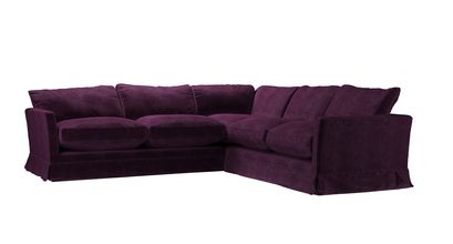 Otto Asym. Crn: LHF 2.5 Seat w RHF 2 Seat in Plum Smart Velvet - sofa.com
