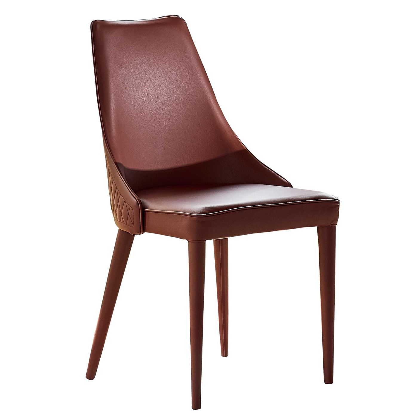 Bontempi Clara Dining Chair - Brown - Leather - W52 x D60 x H91cm - Barker & Stonehouse