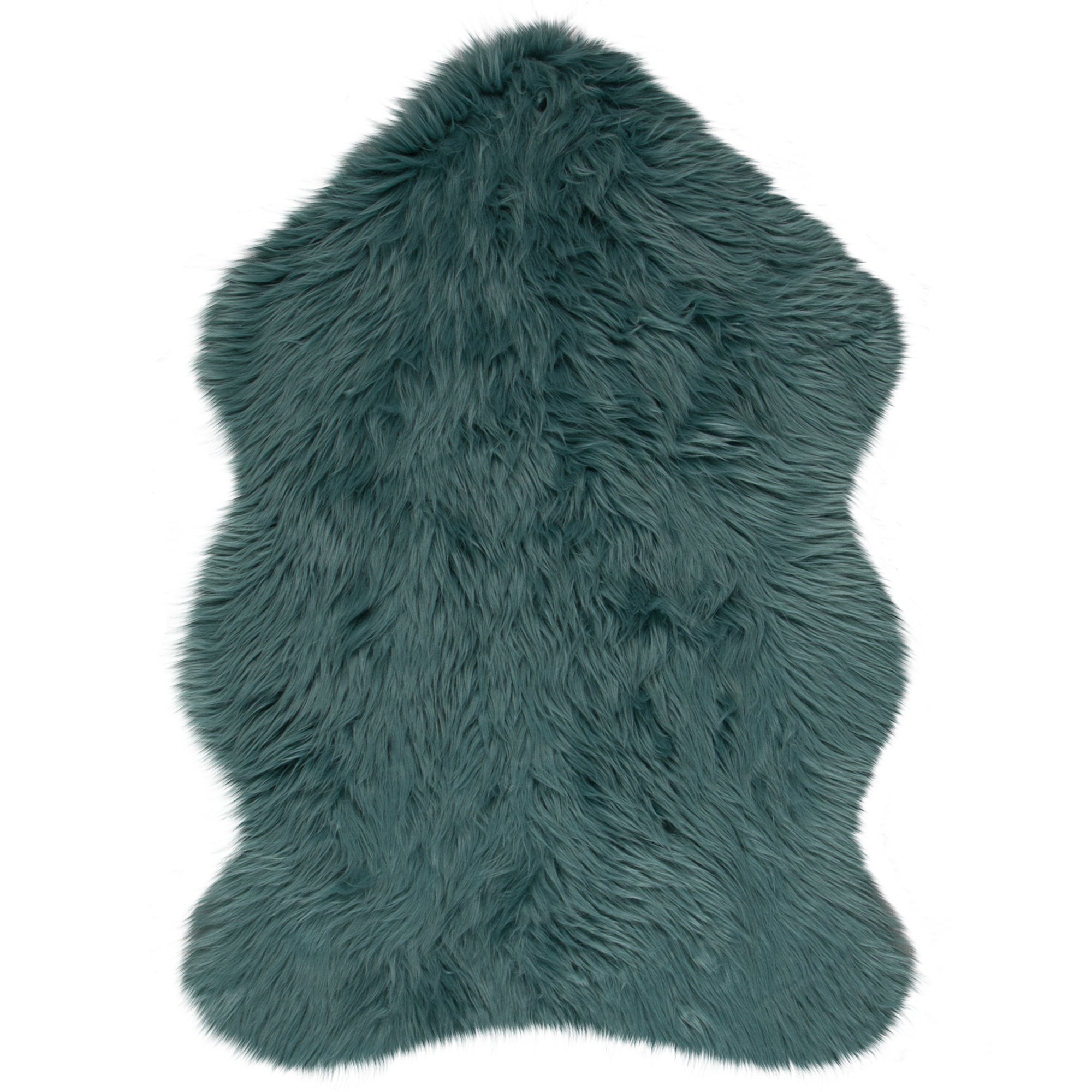 Single Pelt Faux Sheepskin Rug Blue
