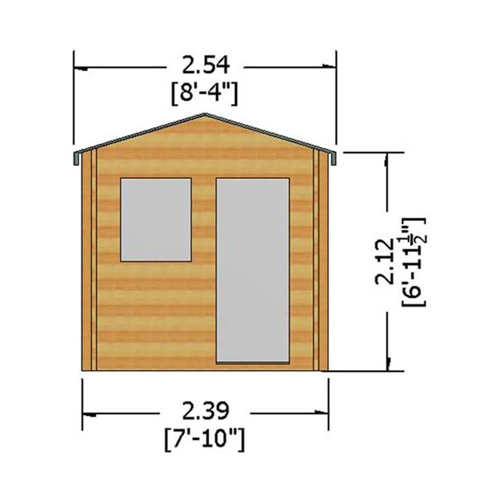Shires Avesbury 19 mm Log Cabin 8 x 6 Feet in Brown 5