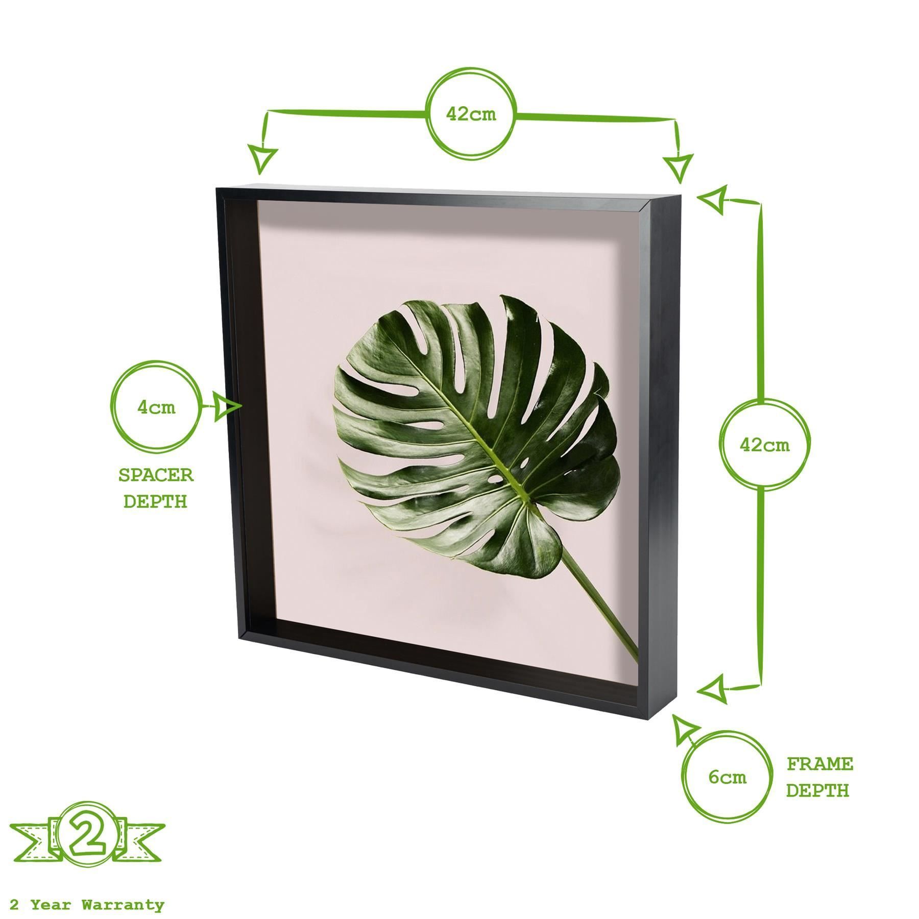 Nicola Spring 3D Deep Box Photo Frame - 16 x 16" - Pack of 1 in Black 4