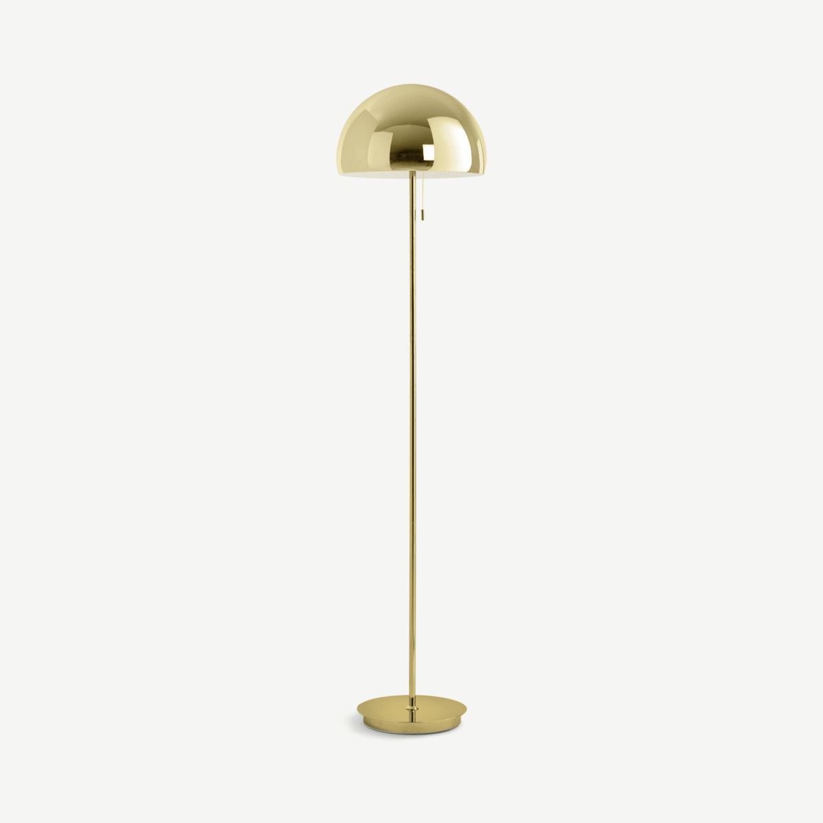 Collet Dome Floor Lamp, Brass