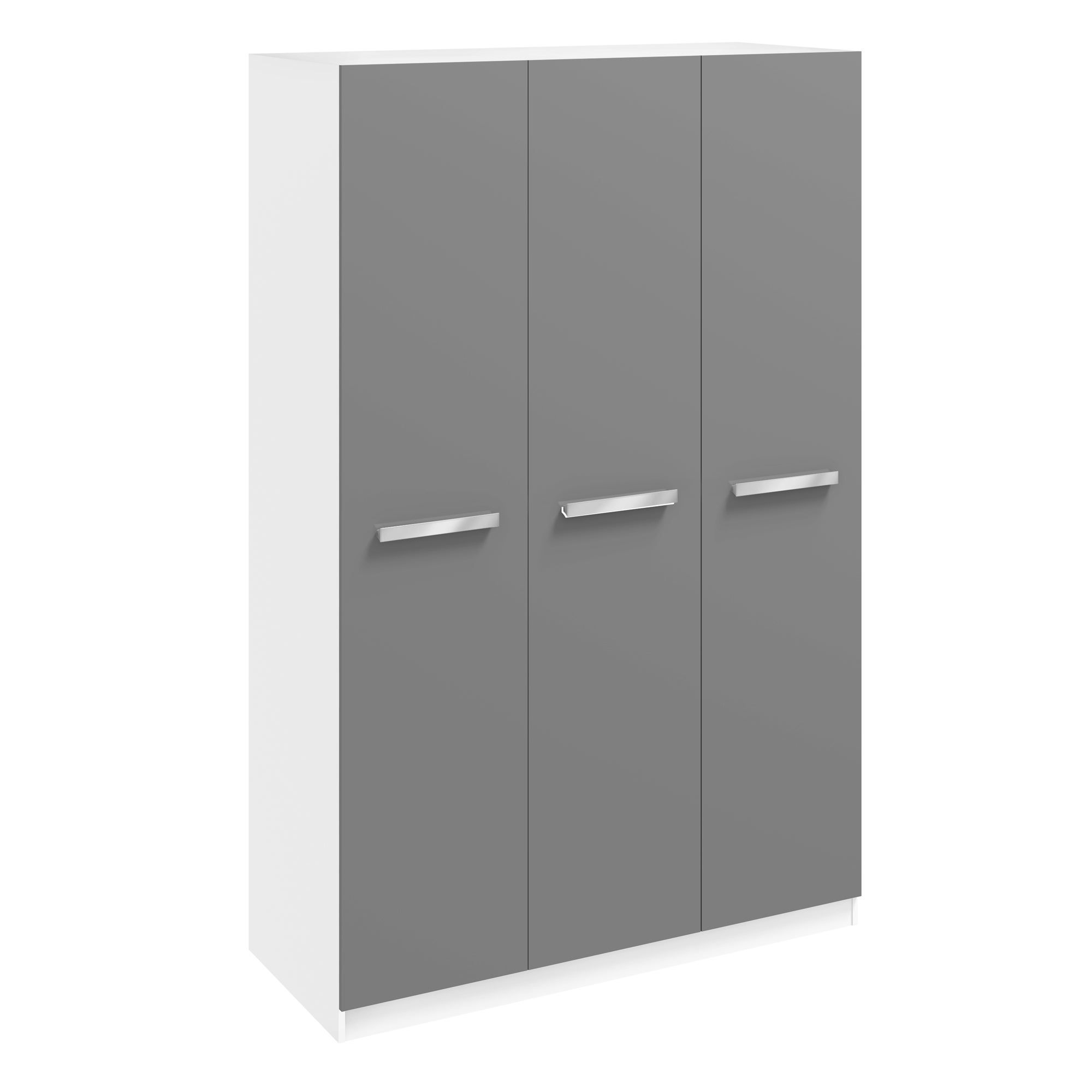 Moritz 3 Door Wardrobe White and Grey