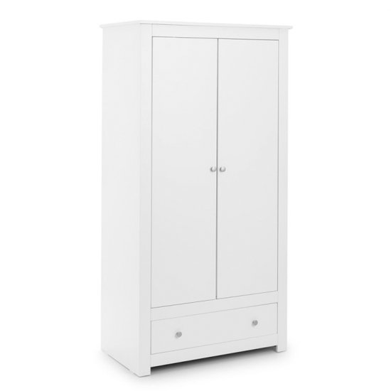 Radley Wardrobe In Surf White With 2 Doors And 1 Drawer