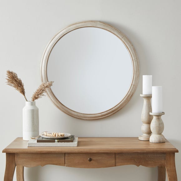Churchgate Painted Oak Effect Round Wall Mirror