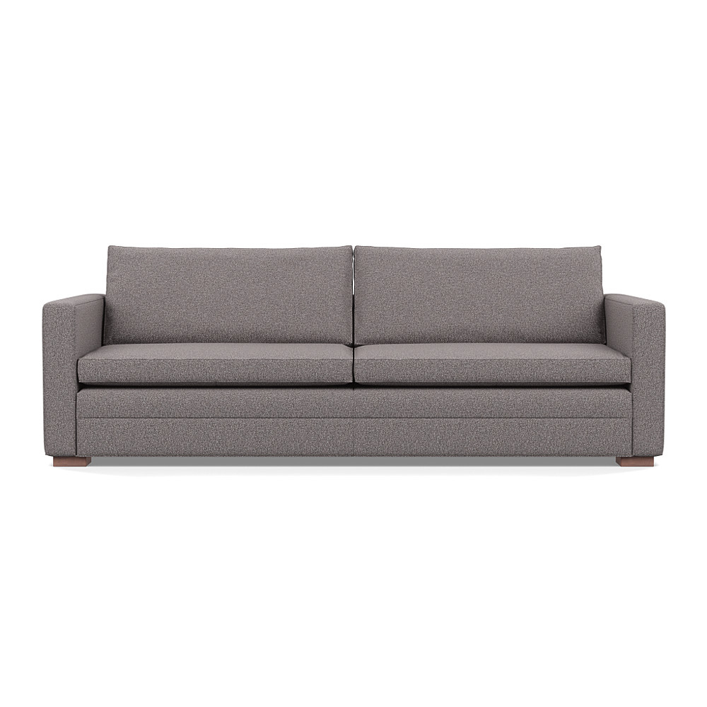 Heal's Palermo 5 Seater Sofa Loop Boucle Granite Walnut Feet