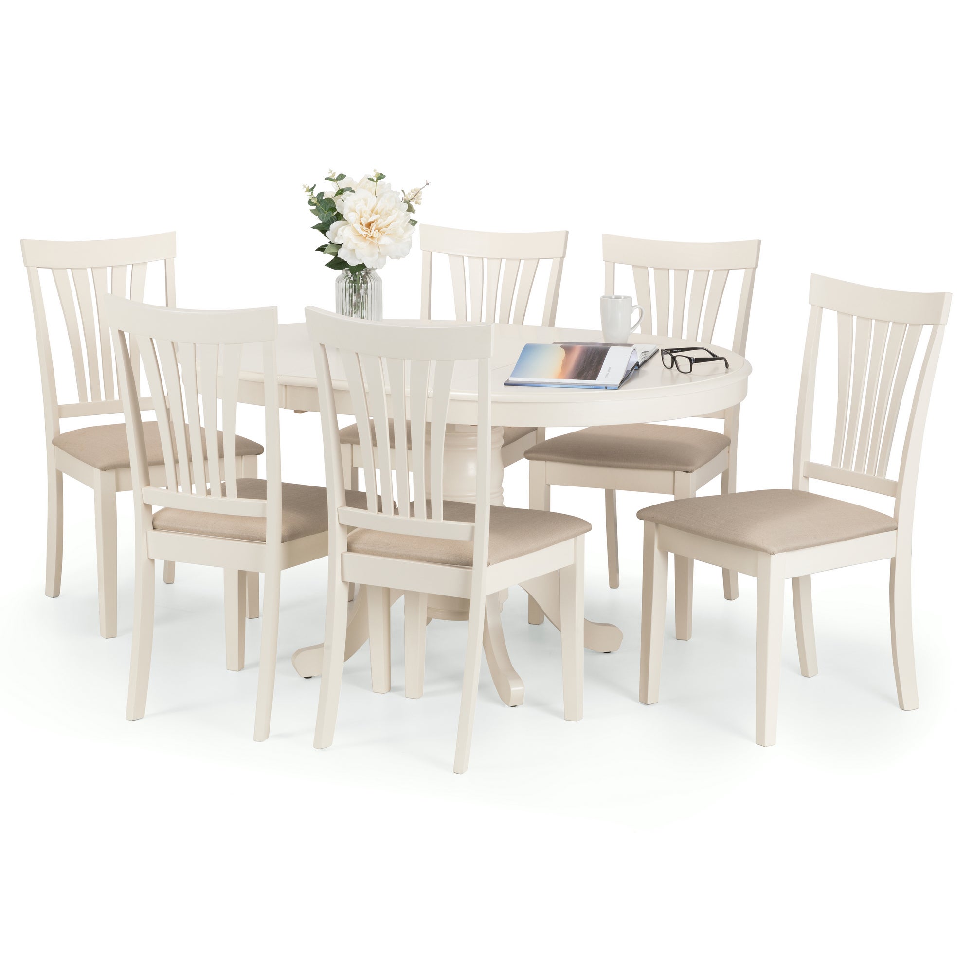 Stanmore Dining Table with 4 Chairs Cream