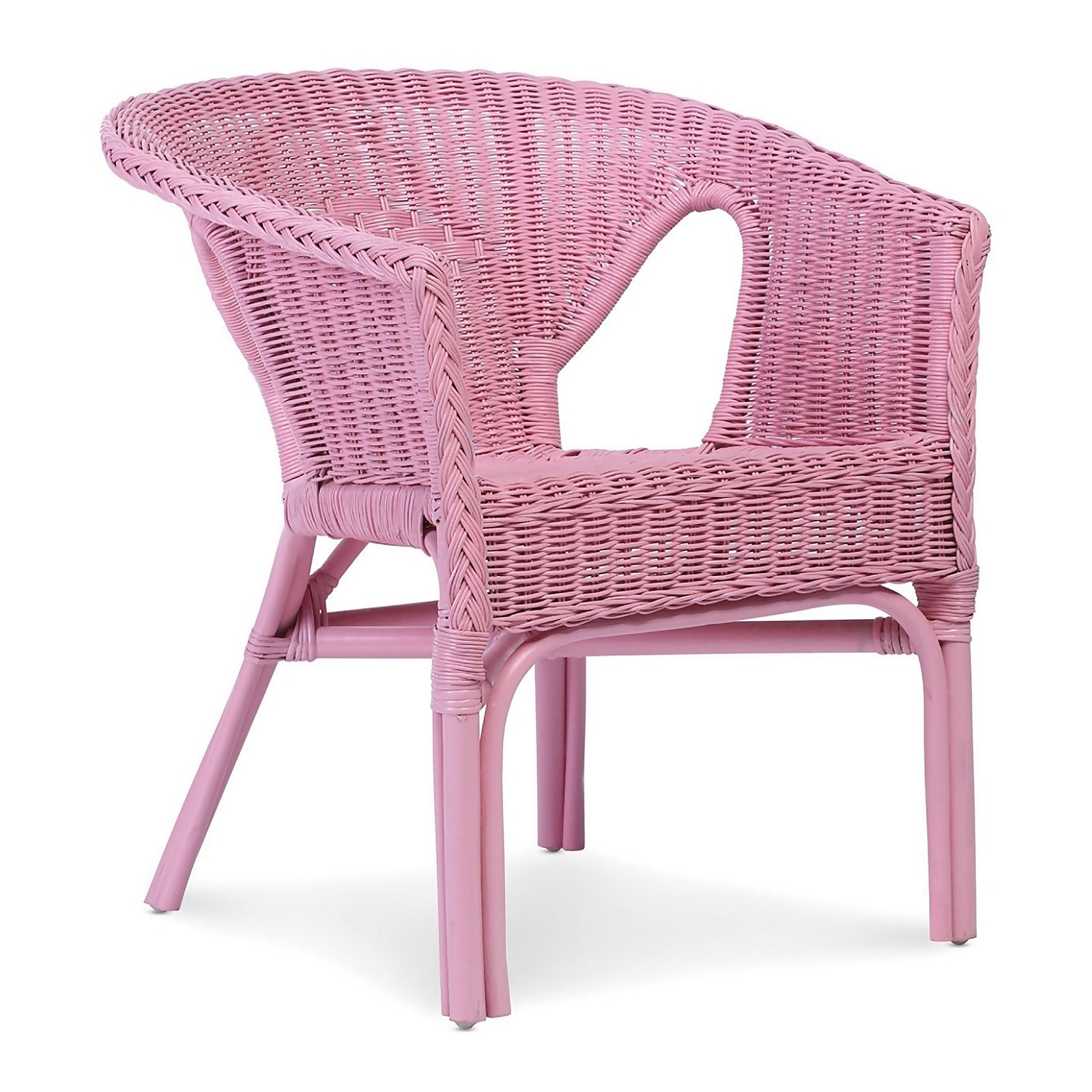 Wicker Loom Chairs in Pink