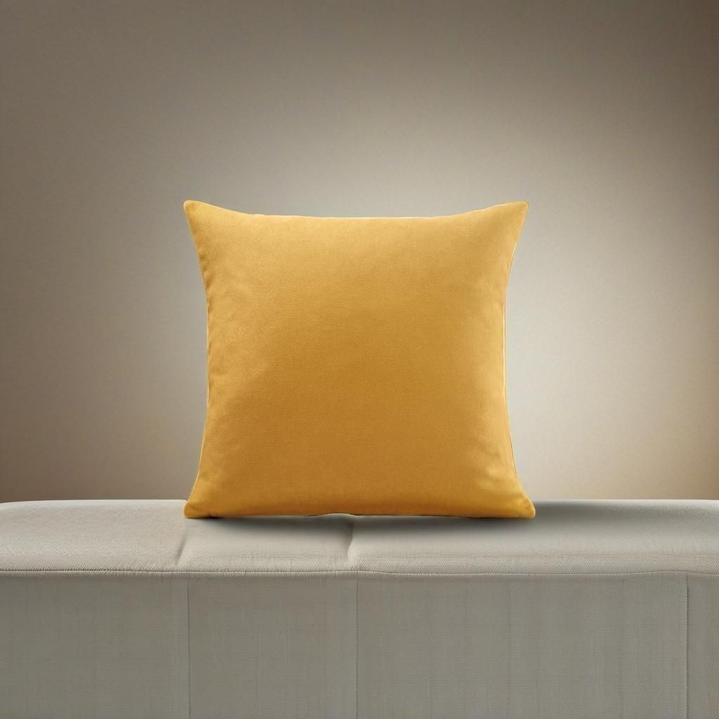 Luxury Living Velvet Chenille Cushion in Yellow