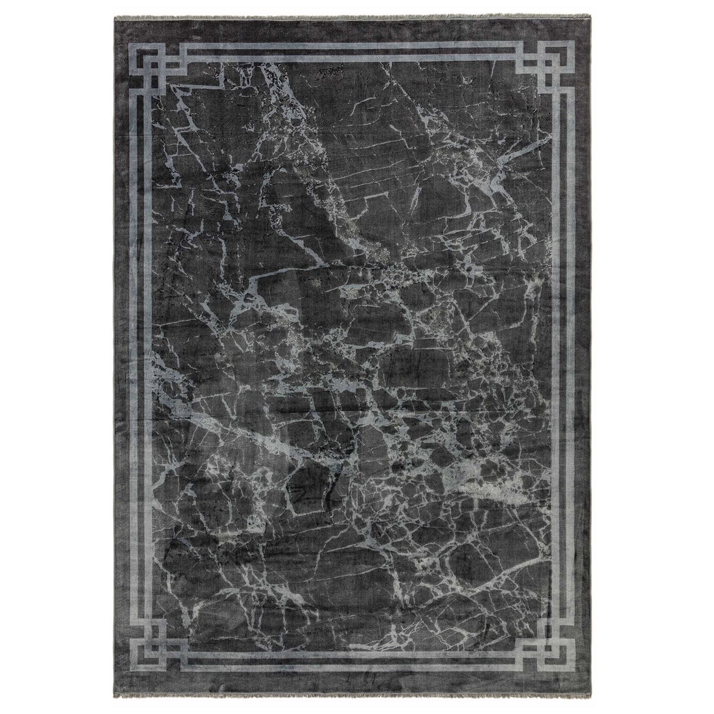 Zadana Rug, Grey with border