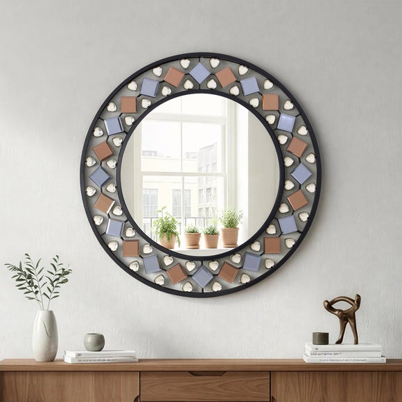 Global Gem Edge Round Wall Mirror