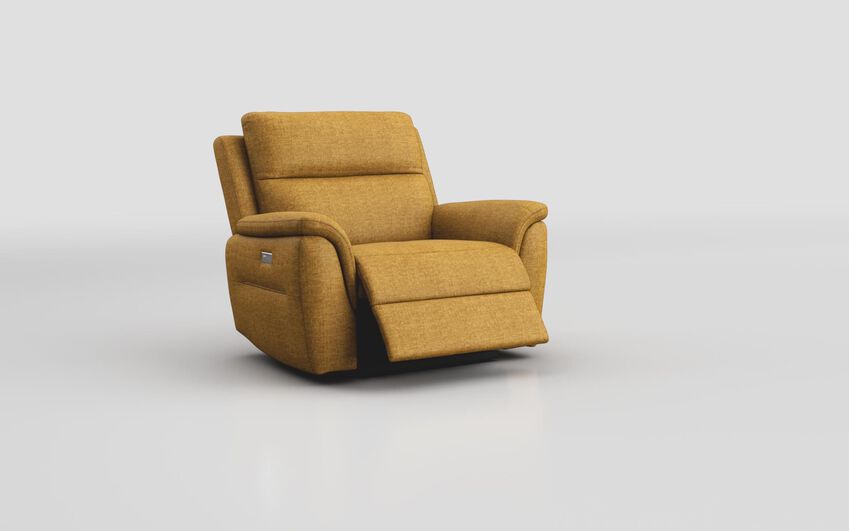 Yellow Fabric Sogliano Power Recliner Chair