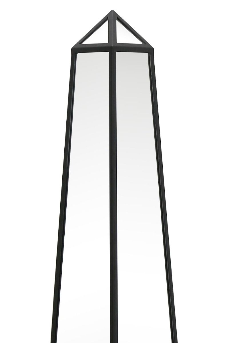 MirrorOutlet Black Metal Edged Mirrored Garden Ornament (100CM X 20CM X 20CM) 4