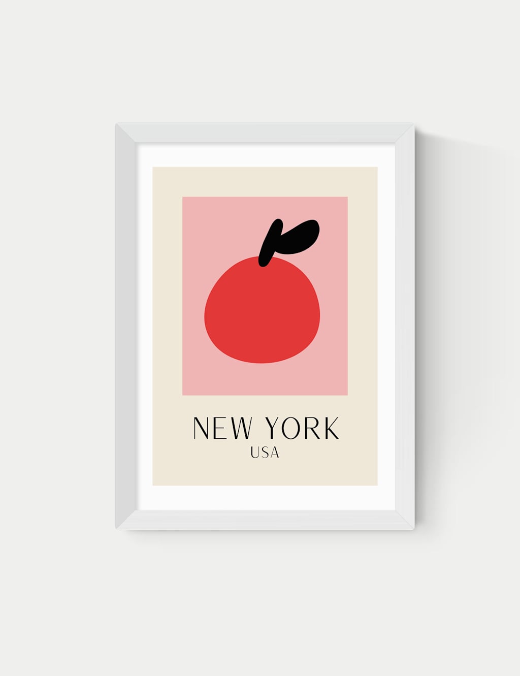 East End Prints New York Framed Art Print White