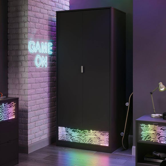 X Rocker NeoNite Circuit Edition LED Double Wardrobe